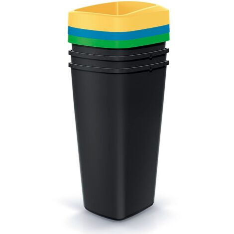 KEDEN Juego de 3 cubos de reciclaje de 25L cada