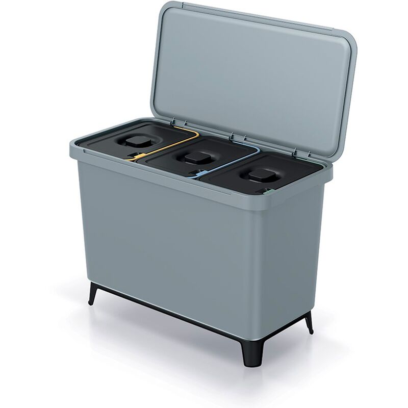 Système de tri de recyclage 10L chacun Systema 57x29x41 cm - Noir - Keden
