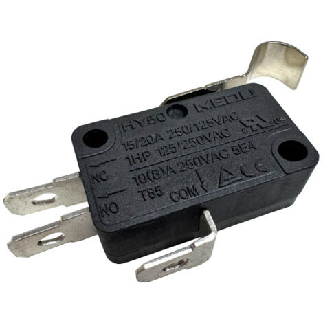 KEDU HY50 Mikroschalter 250V 20A 3Pin Schalter mit Hebel für Laubsauger uvm.