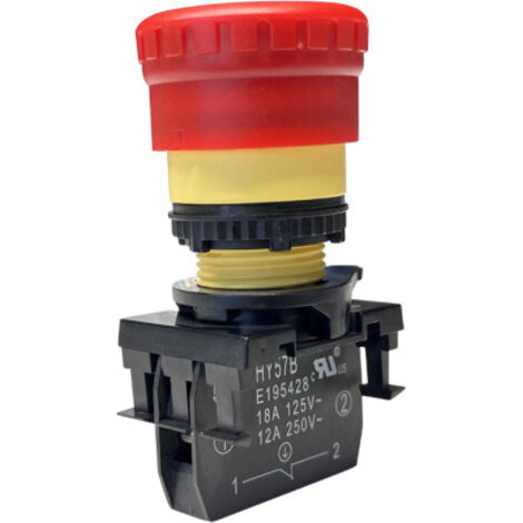 KEDU HY57B Einbau-Not-Aus-Schalter 250V 18A Pilztaster Schalter
