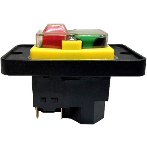 KEDU KDJ18 Elektromagnetischer Schalter 7Pin Druckknopfschalter 400V 7,5A ON/OFF Drucktastenschalter