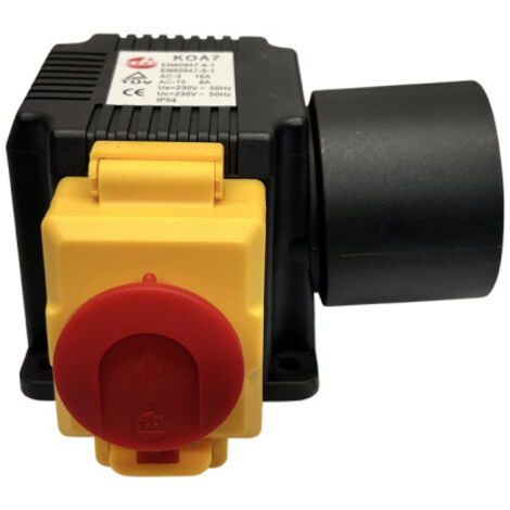 KEDU KOA7 Schalter Stecker Kombination 230V 16A mit Not-Aus Funktion