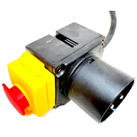 KEDU KOA7 Schalter-Stecker Kombination mit Not-Aus Schalter 4-Adrig 16A 230V