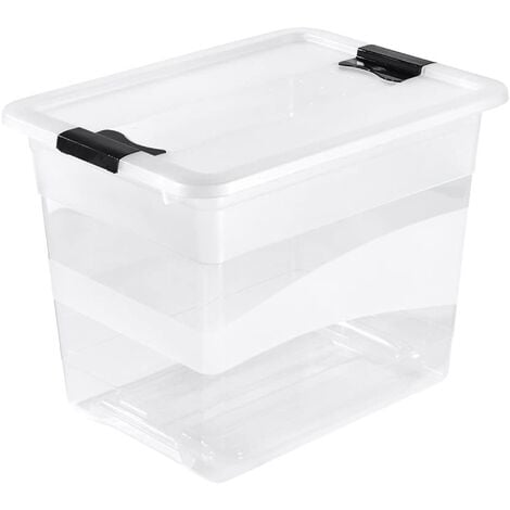 1x Boîte de Rangement avec Couvercle Transparent Boite Bijoux 10 Grilles  Diviseurs à Utilisé pour Stocker