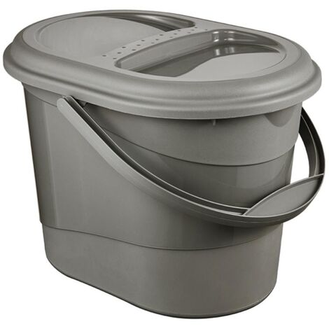 keeeper Cubo de basura 37 x 29,5 x 27,5, eco gris