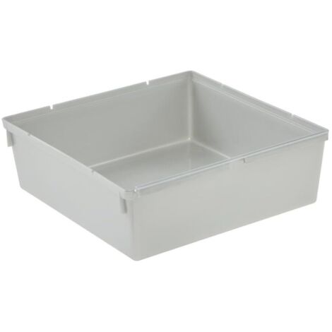 keeeper Organizer per cassetti, Ampliabile a piacere, Plastica resistente (PP), 15 x 15 x 5 cm, Pepe, Argento