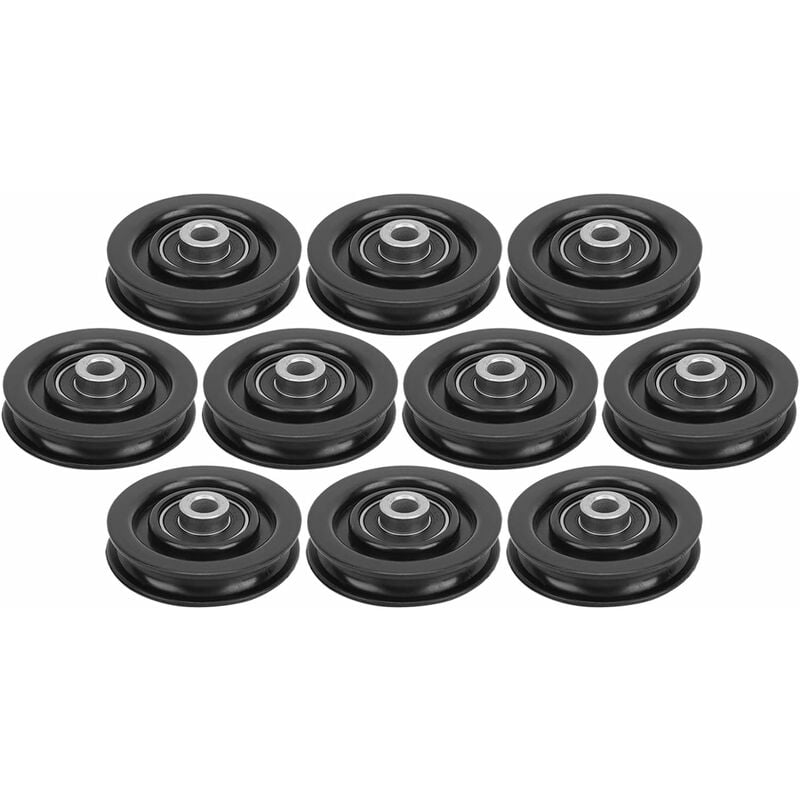 Keenso 10 Pièces Nylon Fer Fitness Roulement Poulie Maison Gym Pièces Jointes Exercice Musculation Accessoire 75mm