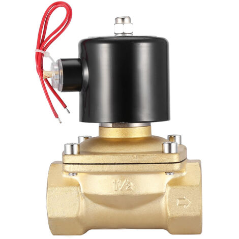 Keenso Bidirektionales elektromagnetisches Ventil mit Messinggehäuse für die Wassersteuerung 1-1/2 220 V.