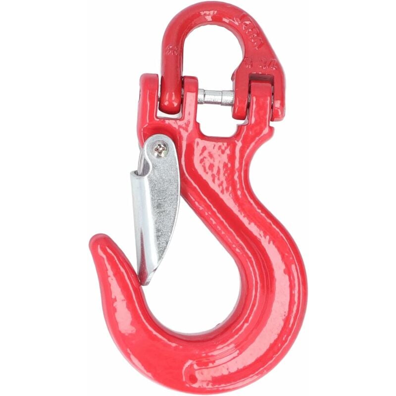 Crea - Keenso Crochet de Câble de Treuil, Crochet de Loquet de Sécurité Crochet de Chape de Remorque de Treuil Rouge 2T de Chargement 80 en Acier