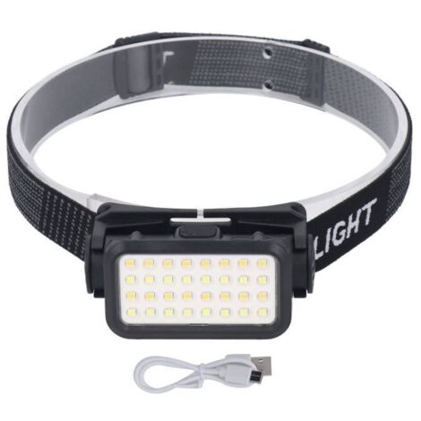 KEENSO lampe frontale de travail Lampe frontale LED charge USB 5 vitesses haute luminosité IPX4 étanche pour la pêche à vélo SC022