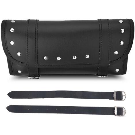 Keenso Sac à outils de moto en cuir PU avec 2 sangles de fermeture