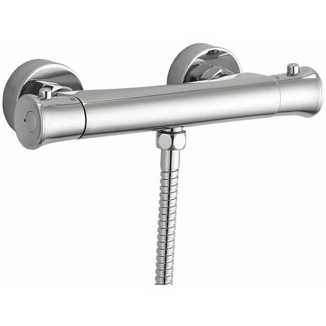 Keenware KBS-008 Chrome Brass Thermostatic Bar Shower Valve With Bottom Outlet: Easy Fix Kit Included