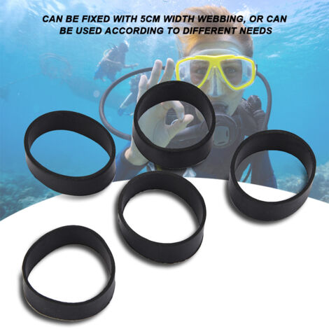 KEEP DIVING 5 Bandes de Fixation en Caoutchouc pour Ceinture de Plombée 5CM Accessoires de Plongée Sous-Marine