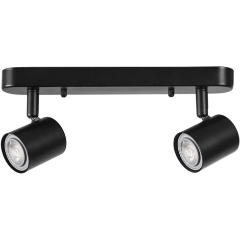 Keeper Double proyector doble para boombilla GU10 en color negro