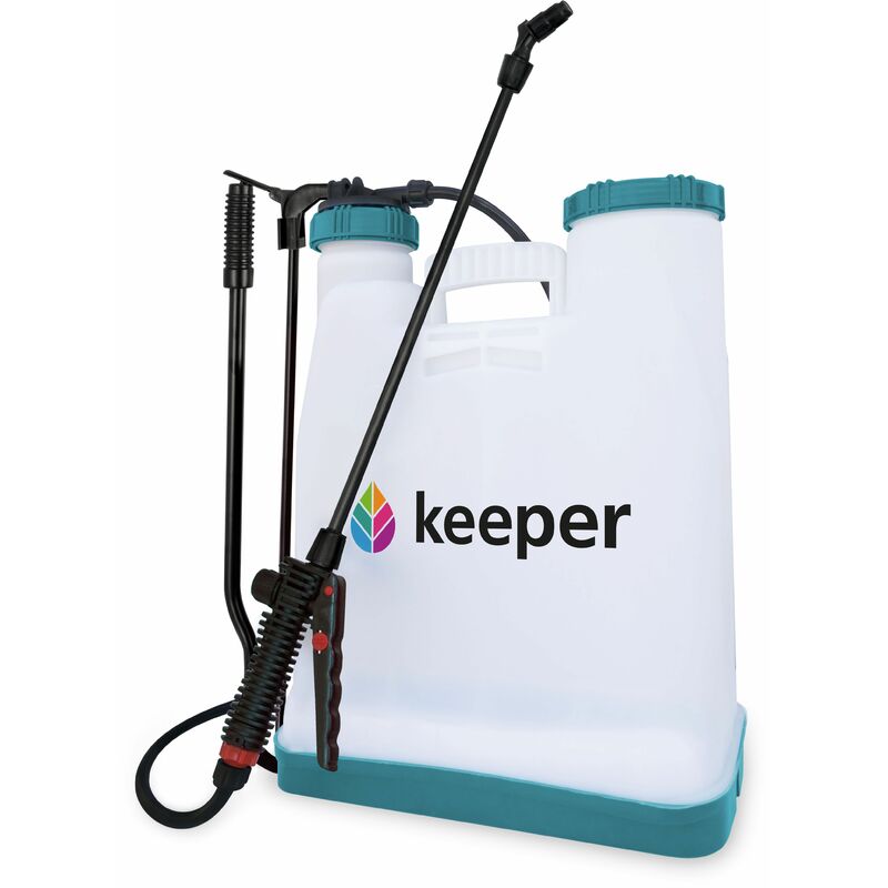 

Keeper Pulverizador Presión Mochila Garden 16. Campana Herbicida. Pulverizador Desinfectante. Pulverización Ajustable. Lanza ergonómica.16L