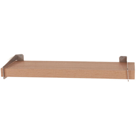 Keer 80 cm Chunky Shelf with Slide on Brackets - Metal - L19.5 x W80 x H3.8 cm - Oak Effect