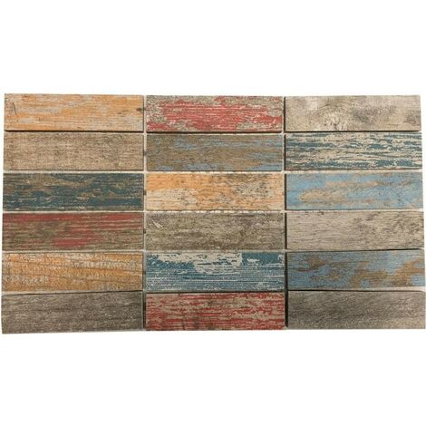 KEG17031 – Mosaïque pour sol en céramique mixte – Dimensions 20,9 x 37,3 cm – Design moderne pour décoration intérieure – Barwolf