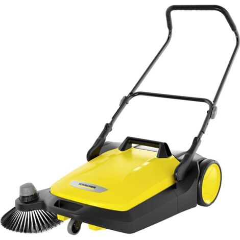 Kehrmaschine KÄRCHER S 6: Effiziente Handkehrmaschine für 2500 m² - 38 l Kehrgutbehälter, Seitenbürste, 670 mm Arbeitsbreite, ergonomischer Schubbügel