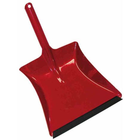 Kehrschaufel Metall lackiert mit Gummilippe