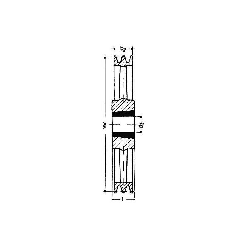 

Keilrillenscheibe SPB/17 3-rillig 400 mmSTRECKE Taper-Buchse 3535