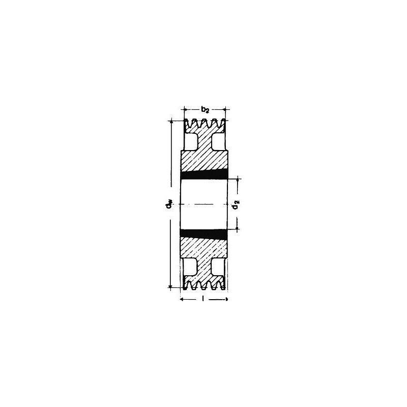 

Keilrillenscheibe SPB/17 4-rillig 315 mmSTRECKE Taper-Buchse 3535