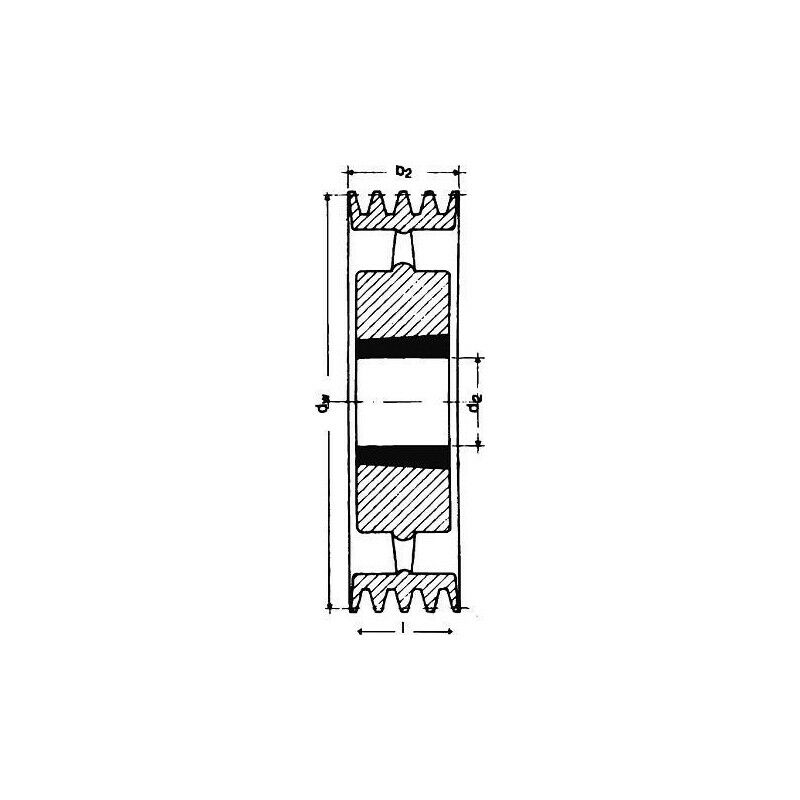 

Keilrillenscheibe SPB/17 5-rillig 335 mmSTRECKE Taper-Buchse 3535