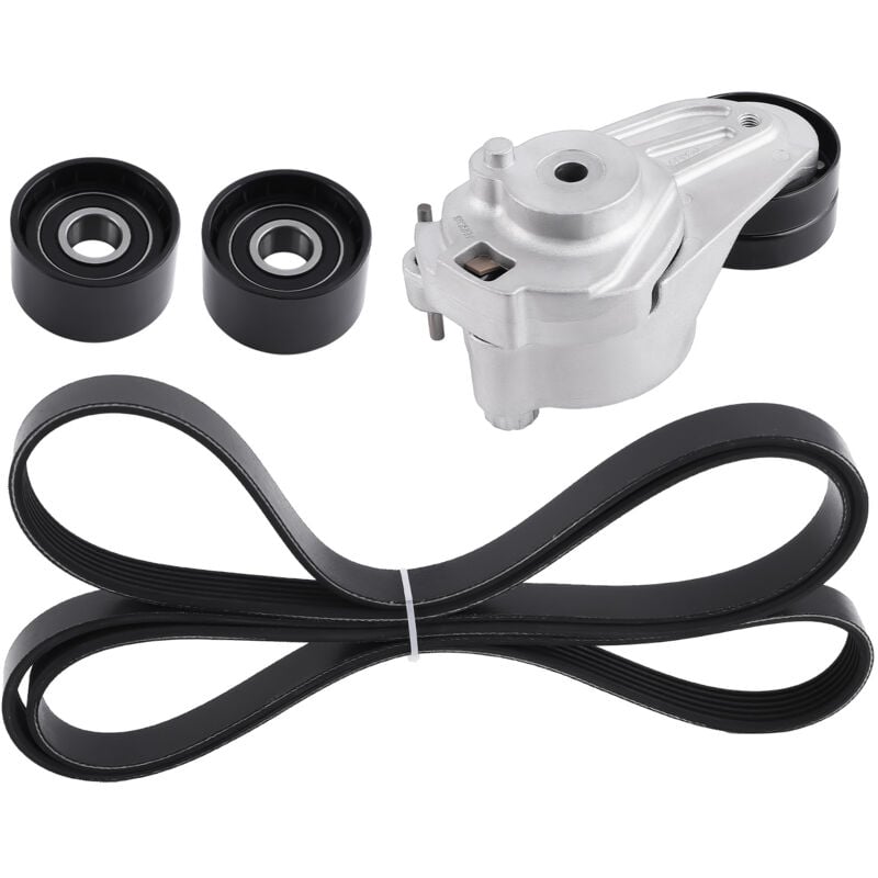 Image of Keilrippenriemen & Spannarm Umlenkrolle For mercedes M-Klasse W164 ml Jeep Grand