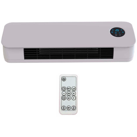 Kekai – Chauffage mural céramique 2000W – Ultra-mince 57x7x9 cm – Télécommande incluse – Surface de chauffage 20 m² – Protection IP22