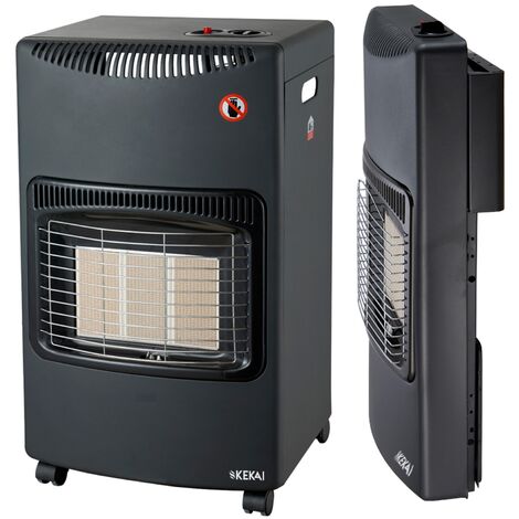 Kekai – Poêle à gaz catalytique butane 1500W/4200W – Dimensions 42x26x73cm – Pliable avec 4 roulettes – Régulateur thermostatique