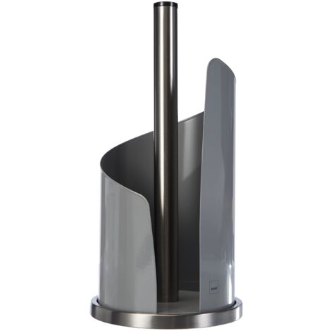kela 11203, Portarotolo per Carta da Cucina, Diametro di 15 cm, Acciaio Inox/Metallo, Stella, Grigio Chiaro, Cartone, Light Grey, 15 x 15 x 32 cm