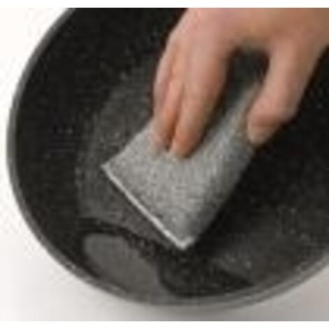 KELA 11647 PULITO SCHWAMM METALLIC 3 STÜCK SILBER POLYESTER 12,5 X 8 X 2,5 CM