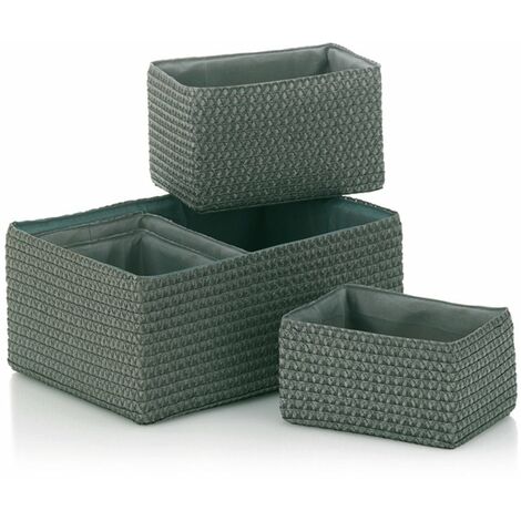 Kela 21783, Set di 5 cestini, Varie Dimensioni, Plastica PP, Rimossa', Grigio, Gray, one size