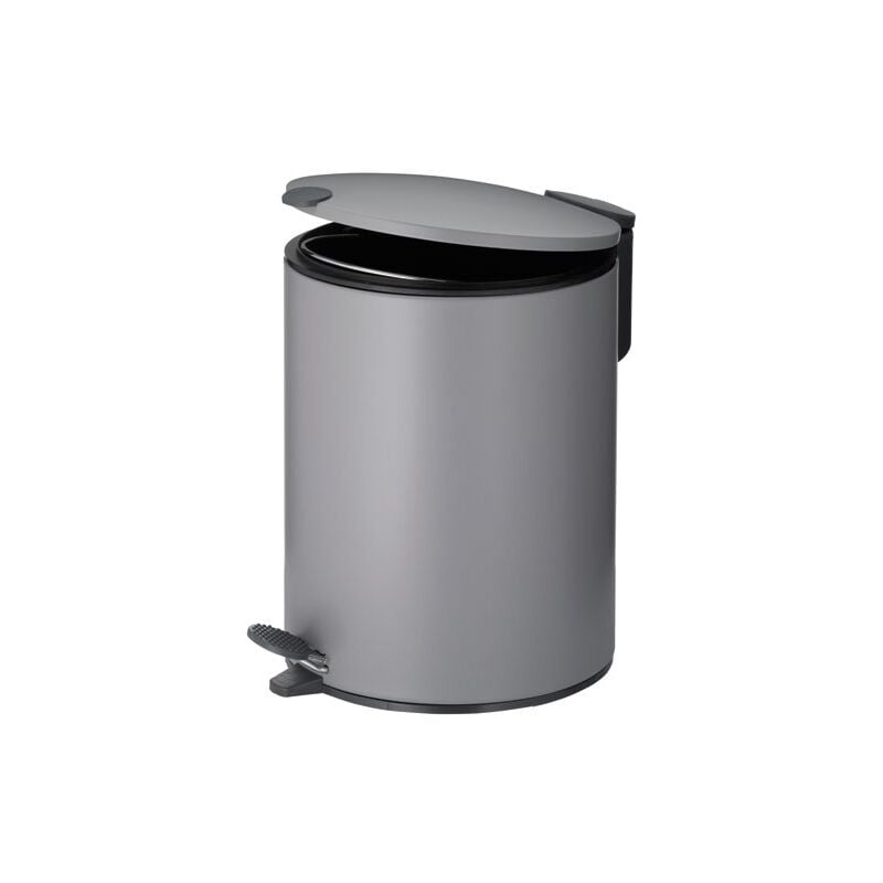 Poubelle 5L mats 27CM metalgris clairn - Kela