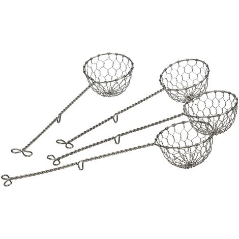 kela 77924, Set di 4 colini per fonduta, 4 Pezzi, Acciaio Inox 18/10, Tamis, Stainless Steel, Argento, 1 - Confezione, 4 unità