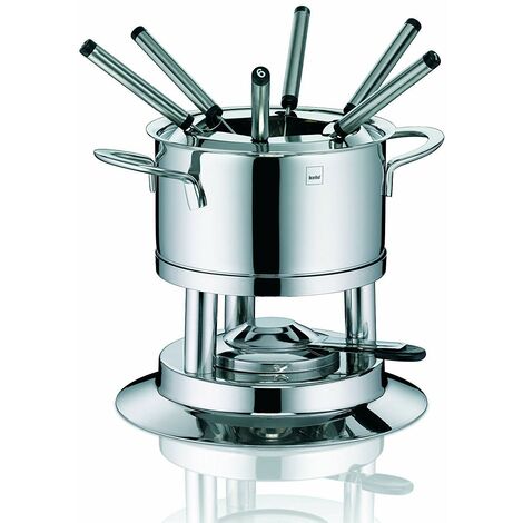 Kela Cailin 10968 - Set per fonduta, 10 pezzi, acciaio INOX