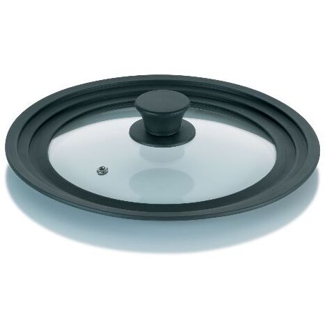 Kela Concetta couvercle de cuisson en verre noir 27 cm