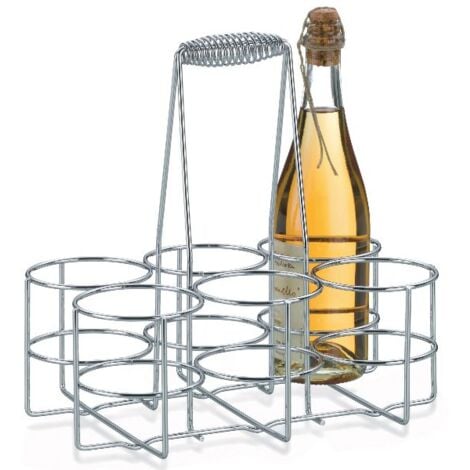 KELA - PORTE BOUTEILLE LOOP CHROME 31X21X31