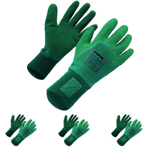 KELI - Lot 3 Gants de Jardinage le Rosier Vert T11