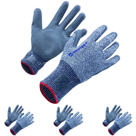 KELI - Lot 3 Gants Traveaux en Milleu Coupant Pare Cut T11