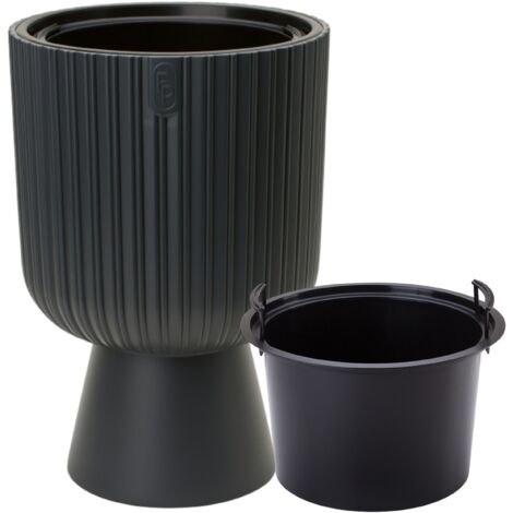 Keli Mika 30 Vaso rotondo con supporto  Antracite