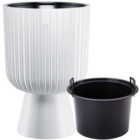 Keli Mika 30 Vaso rotondo con supporto  Bianco