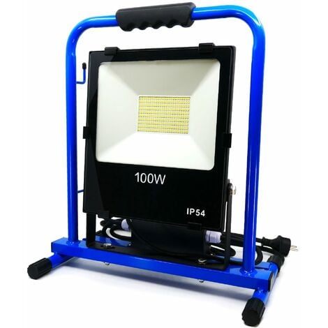 Projecteur LED Rechargeable, 100W 10000LW Lampe Chantier, Lumière
