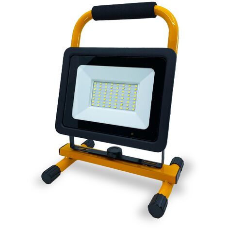 KELI - Projecteur LED 50W, 6500K Spot Led Extérieur 64 LED Projecteur de chantier Exterieur Led IP65 Etanche 4500LM, Verre trempé