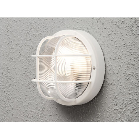 Kellerleuchte MANTOVA für Wand-& Deckenmontage Ø18,5cm, Weiß