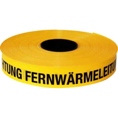 KELMAPLAST Trassen-Warnband 250 m Achtung Fernwärmeleitung gelb