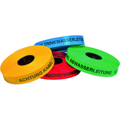 KELMAPLAST Trassen-Warnband 250 m Achtung Trinkwasser blau