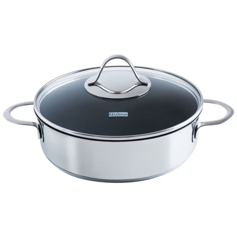 Unbekannt - Kelomat Sauteuse Perfekt avec couvercle Ø24 cm Inox Poêle à four