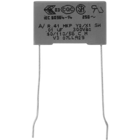 Kemet R413F12200000M+ 1 St. MKP-Funkentstör-Kondensator radial bedrahtet  2.2 nF 300 V 20 % 10 mm (L
