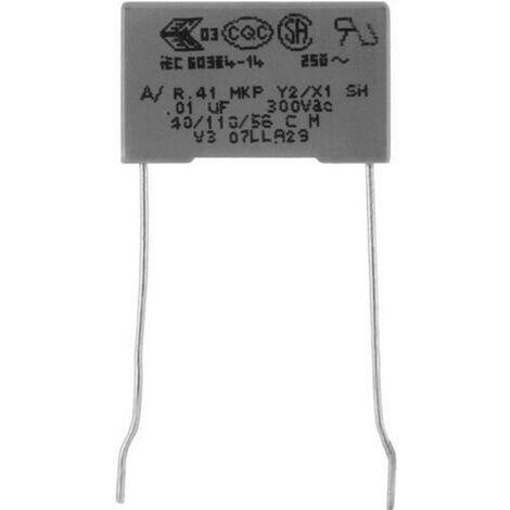 Kemet R413F147000M1M+ 1 pc(s) Condensateur anti-parasite MKP sortie radiale 4.7 nF 300 V 20 % 10 mm (L x l x H) 13 x 5 x 11 A235351
