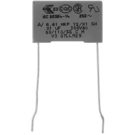 Kemet R413I21000000M+ 1 pc(s) Condensateur anti-parasite MKP sortie radiale 10 nF 300 V 20 % 15 mm (L x l x H) 18 x 5 x 11 A235361